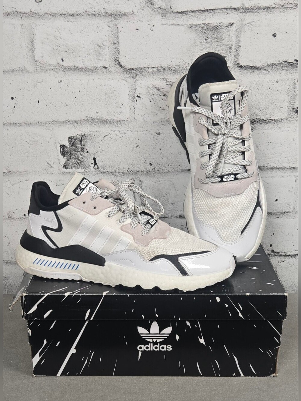 Adidas Nite Jogger Star Wars Sneakers Mens 10 White Boost Shoes